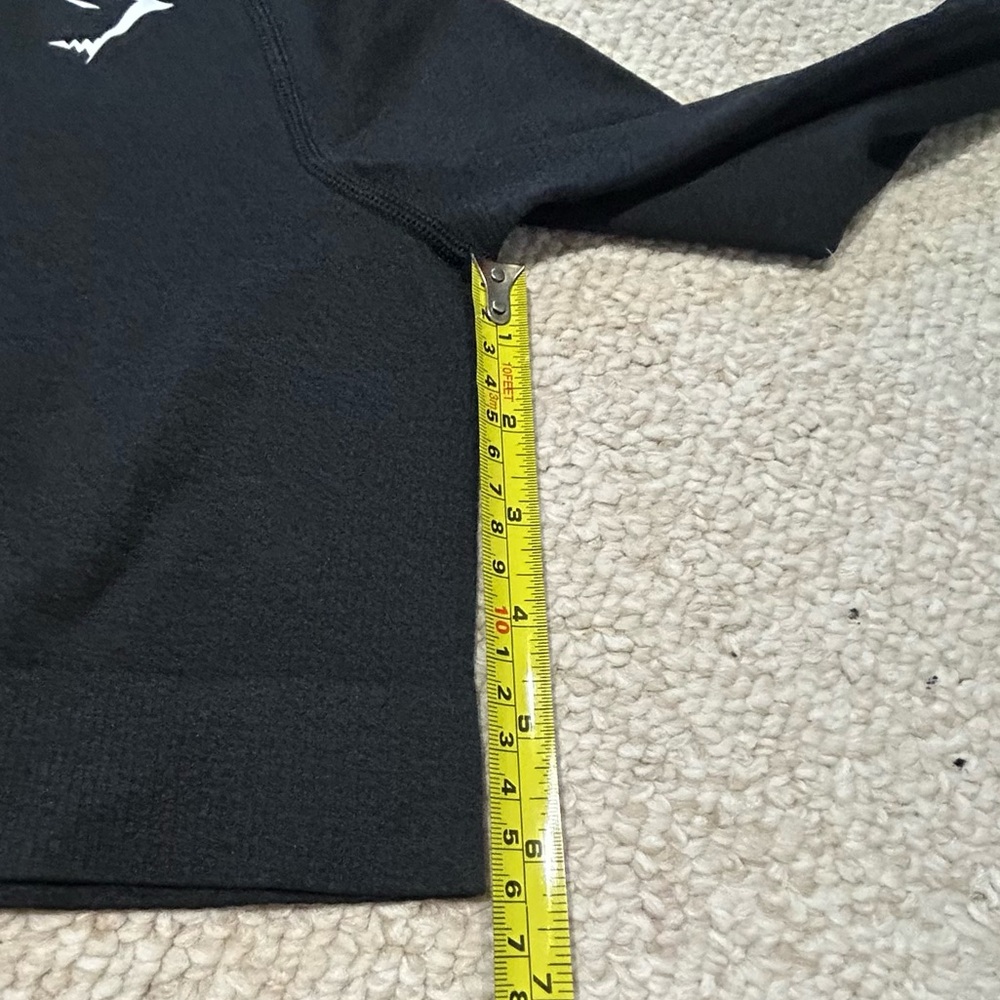 Gymshark Vital Seamless Crop Top women's medium black marl NWT Workout Athletic - Picture 13 of 14